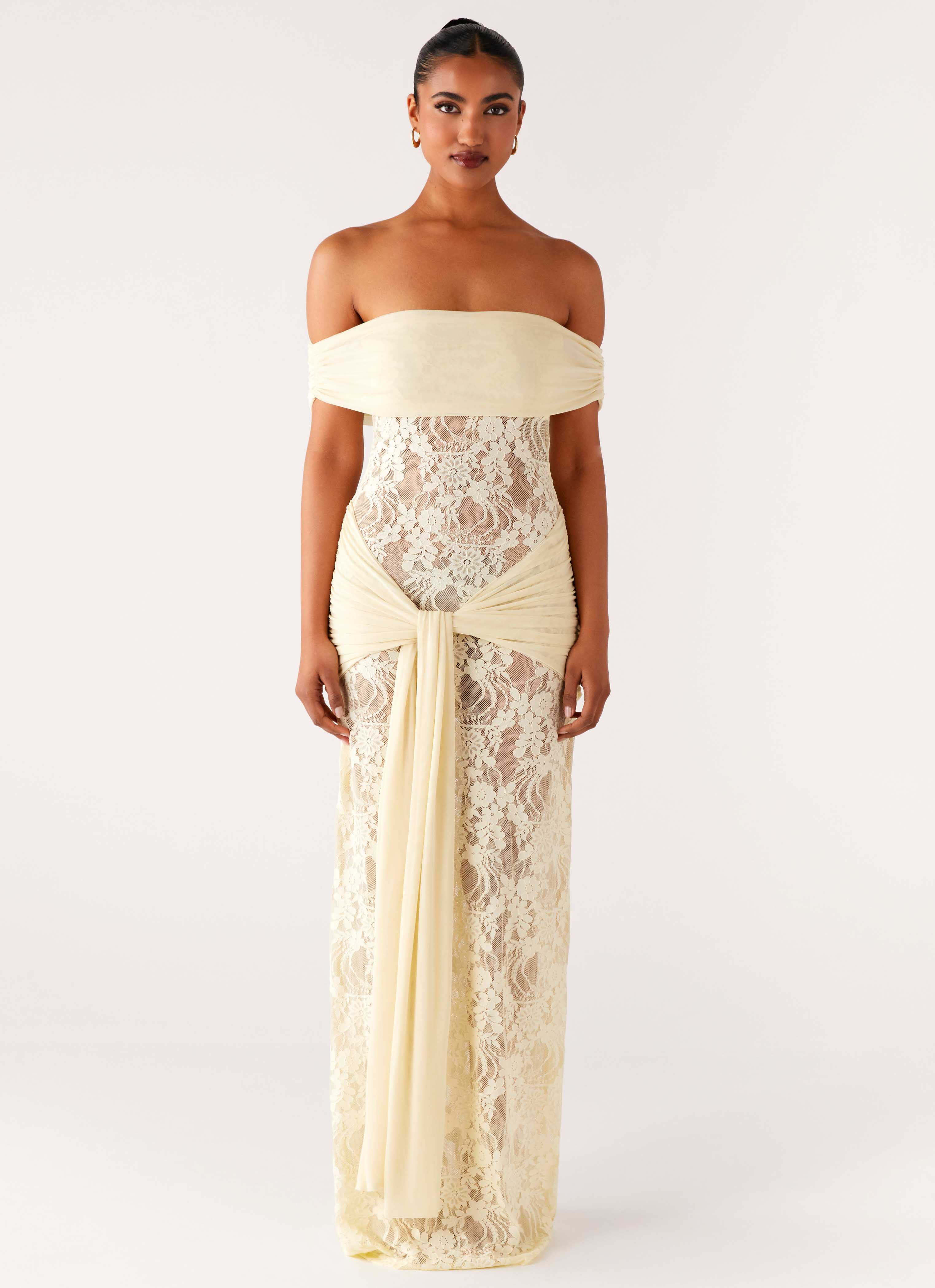 Gracie Twist Maxi Dress - Yellow