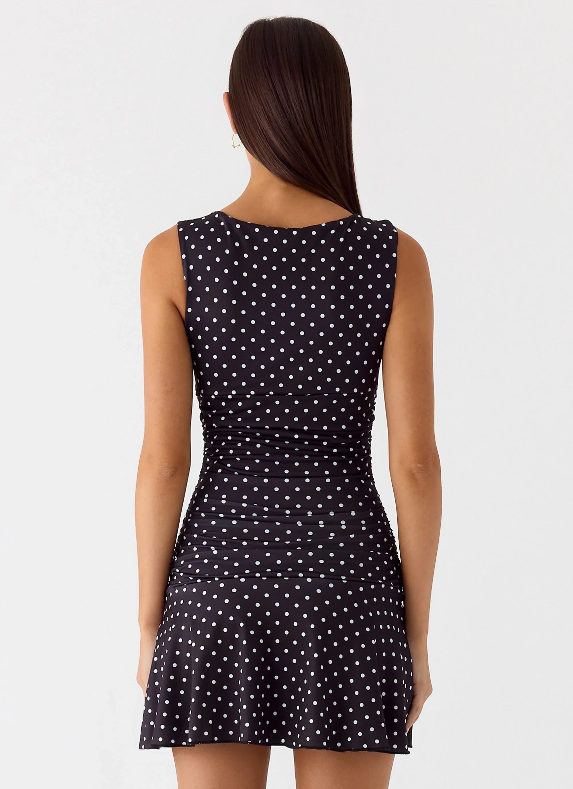 Kelda Mini Dress - Black Polkadot