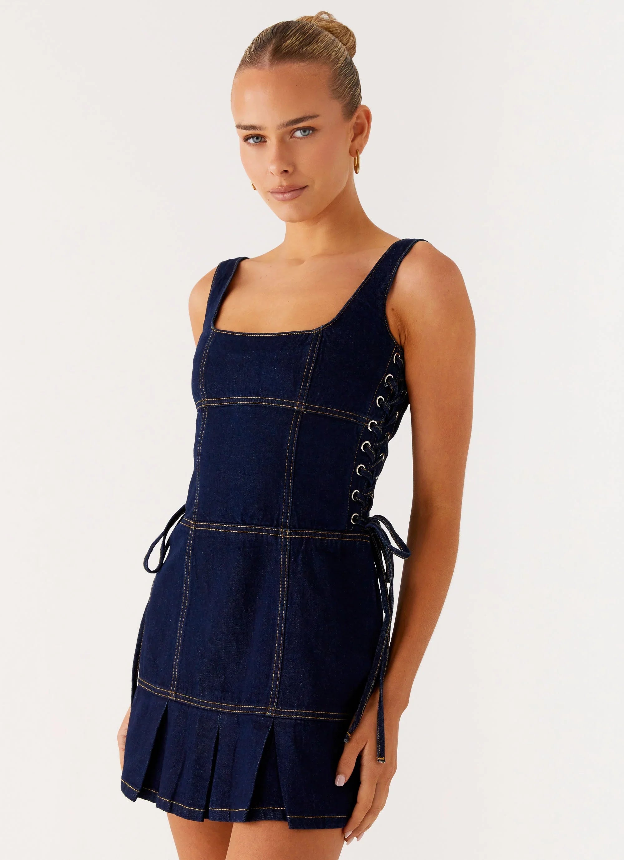Preston Mini Dress - Indigo